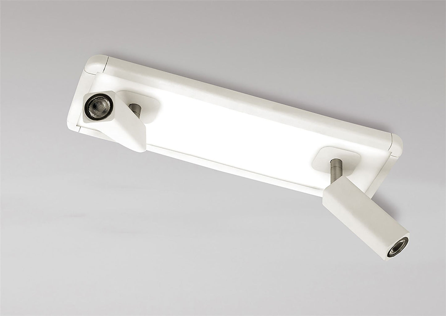 Mantra M5255 Ibiza Ceiling Light, Wall 2 Head with Backlit Light 2x5W+10W LED White, 1500lm, 4000K, 3yrs Warranty