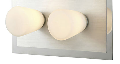 Diyas IP44 Cone Flush  4 Light G9 Polished Chrome & Aluminium/Opal Glass Ceiling Light Fitting
