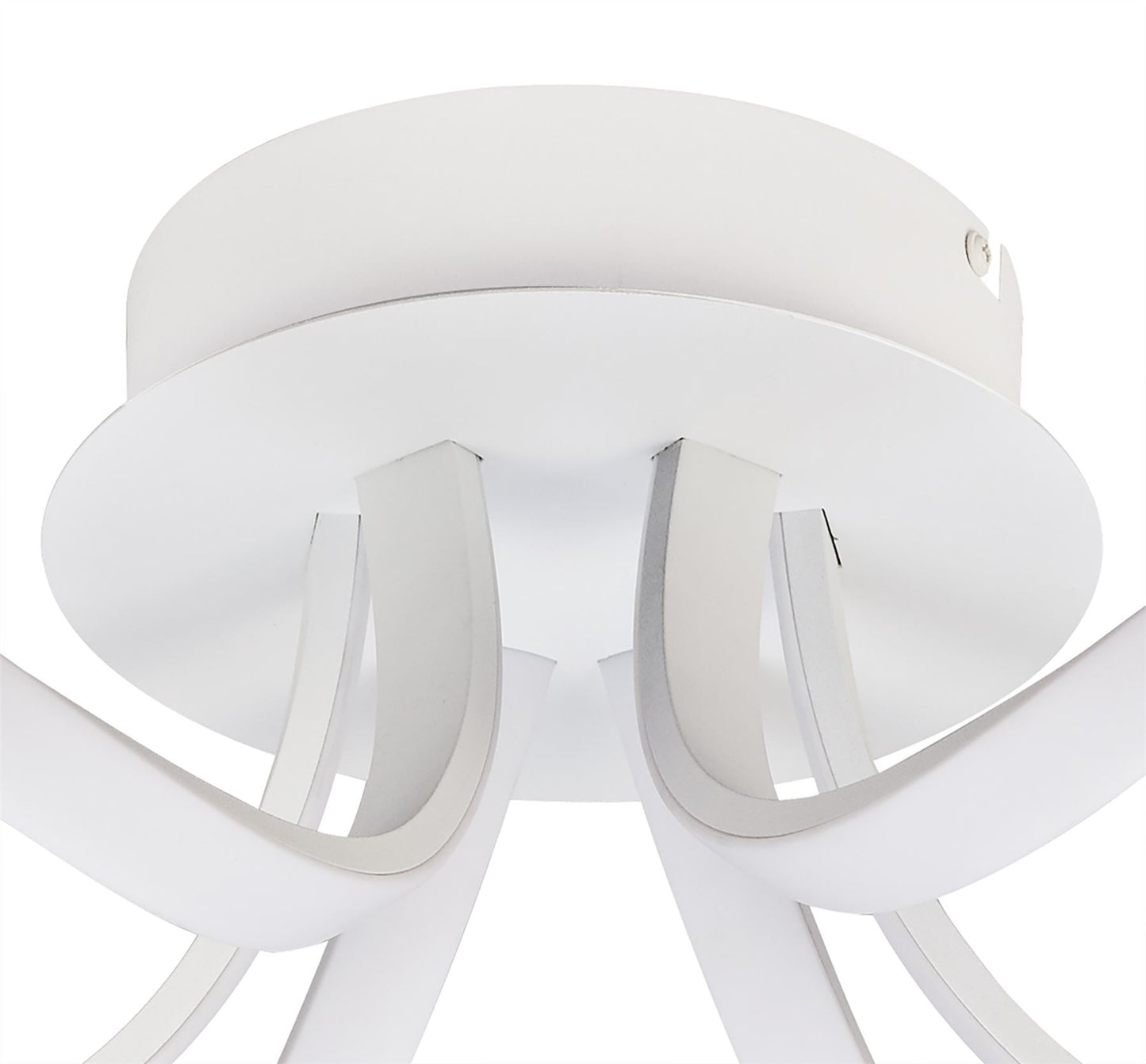 Mantra Knot Led Blanco M6035 Knot Blanco Ceiling 48cm Round 3 Looped Arms 36W LED 2800K, 2520lm, White/ Frosted Acrylic, 3yrs Warranty - M6035 Ceiling