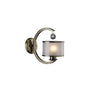 Diyas Lincoln Wall Light 1 Light E27 Antique Brass/Glass/Crystal