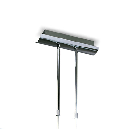 Mantra Euphoria Linear Pendant 2 Light T5 Wire, Polished Chrome, Opal White Glass, NOT LED, CFL Compatible