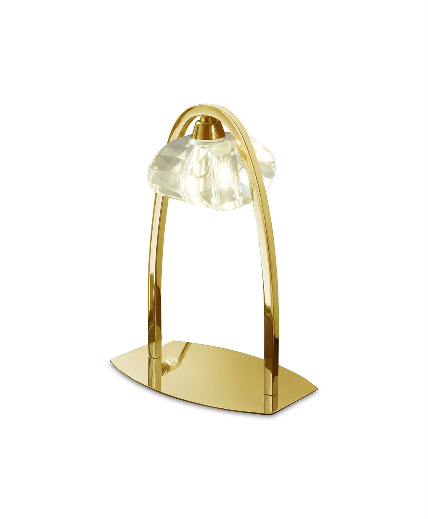 Mantra Alfa Crystal Table Lamp 1 Light G9, French Gold