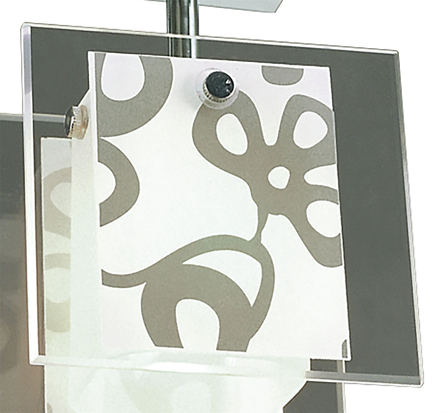 Mantra Euphoria Ceiling 1 Light L1/SGU10, Polished Chrome/Opal White Glass, CFL Lamps INCLUDED