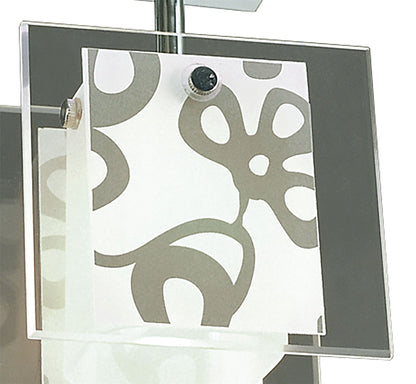 Mantra Euphoria Ceiling 1 Light L1/SGU10, Polished Chrome/Opal White Glass, CFL Lamps INCLUDED