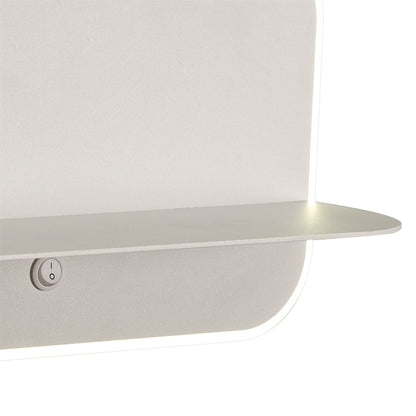 Mantra Fusion Lanzarote Wall Light Shelf with USB Sockets, 18W LED, 3000K, 1400lm, Matt White, 3yrs Warranty