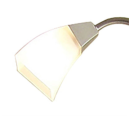 Diyas Chievo Floor Lamp with In-Line Dimmer 2 Light G9 Satin Chrome/Frosted Glass, NOT LED/CFL Compatible
