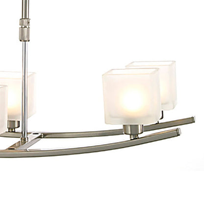 Diyas PILA 6 Light G9  G9 SATIN NICKEL Ceiling Pendant Light Fitting