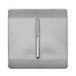 Trendi 1 Gang 3 Way Intermediate Artistic Modern Glossy 10 Amp Rocker Light Switch Stainless Steel