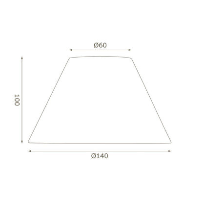 Oaks Lighting S501/5 Cotton Coolie Lampshade 140mm - Clip-On Candle Light Shade - Cream