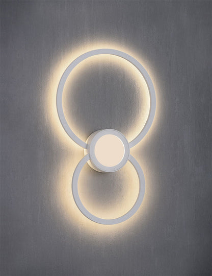 Mantra Fusion Mural Wall Light Circles, Dimmable, 24W, 3000K, 1440lm, White, 3yrs Warranty