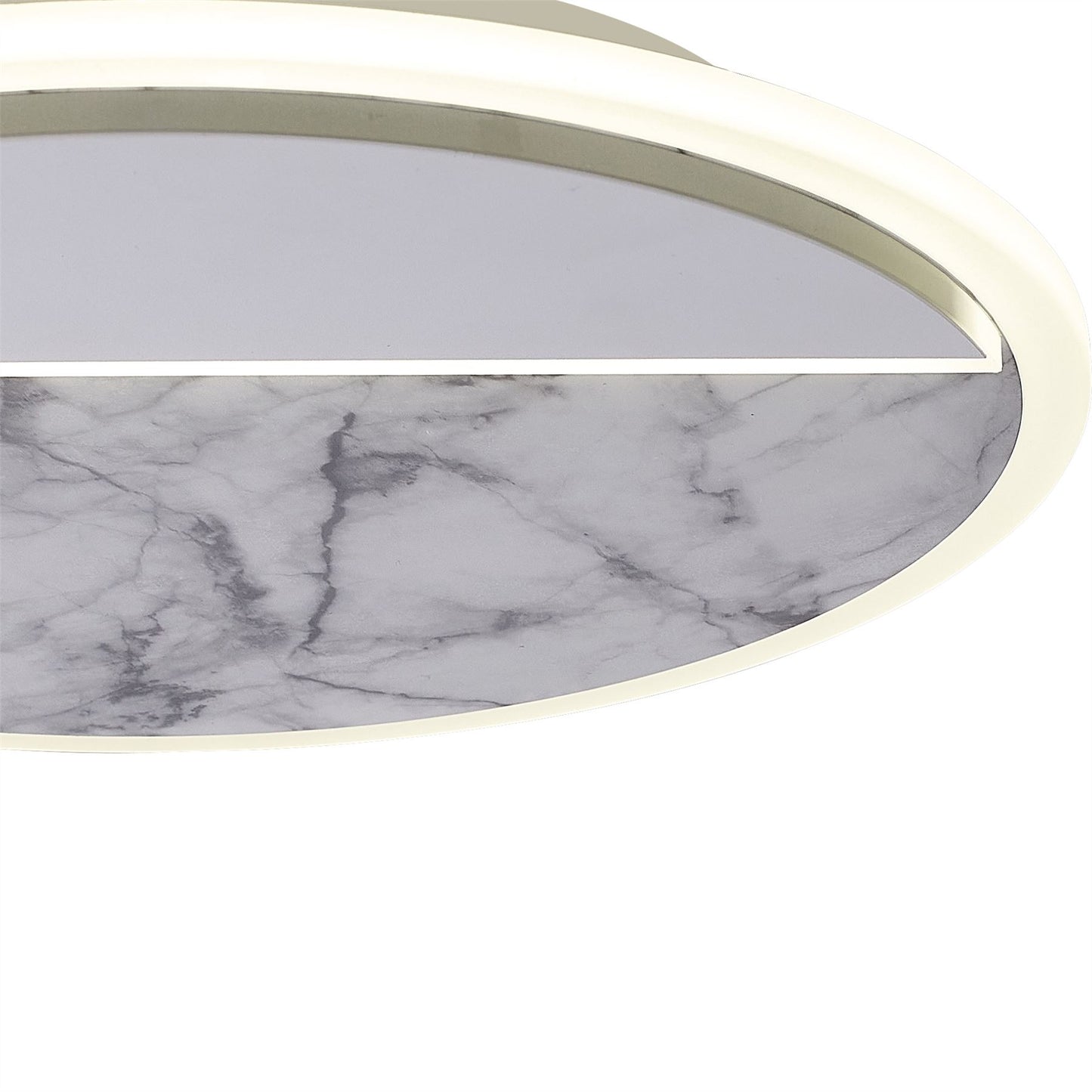 Mantra Marmol 27.2cm Ceiling Round, 30W LED, 3000K, 2100lm, White Marble/White, 3yrs Warranty Ceiling
