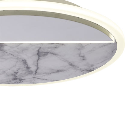 Mantra Marmol 27.2cm Ceiling Round, 30W LED, 3000K, 2100lm, White Marble/White, 3yrs Warranty Ceiling