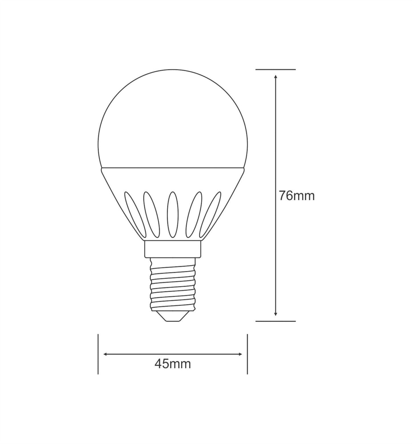 Luxram High Power SMD LED Ball E14 3.5W Warm White 2700K Advance 310lm LED