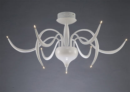 Diyas Llamas 96cm  9 Light G4 White, NOT LED/CFL Compatible Ceiling Light Fitting