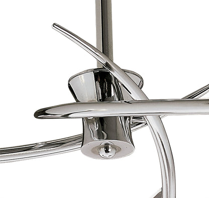 Mantra M0306 Flavia Semi Ceiling Round 3 Light G9, Polished Chrome