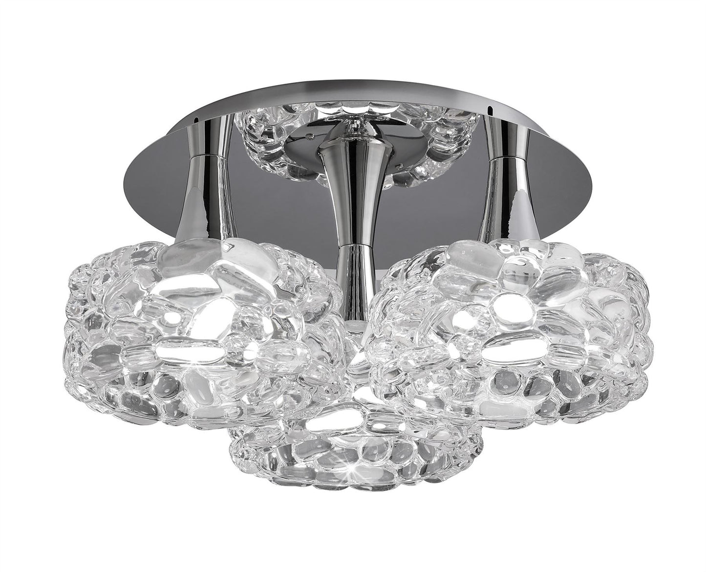 Mantra M3935 O2 Ceiling 3 Light E27 Large, Polished Chrome