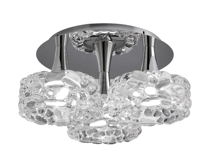 Mantra M3935 O2 Ceiling 3 Light E27 Large, Polished Chrome