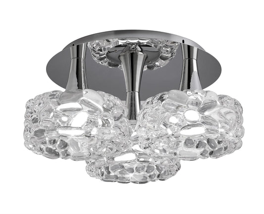 Mantra M3935 O2 Ceiling 3 Light E27 Large, Polished Chrome