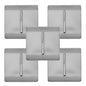 Trendi 1 Gang 2 Way 240V Screwless Artistic Modern Glossy 10 Amp Chrome Rocker Electrical Wall Light Switch in Brushed Steel (5 pack)