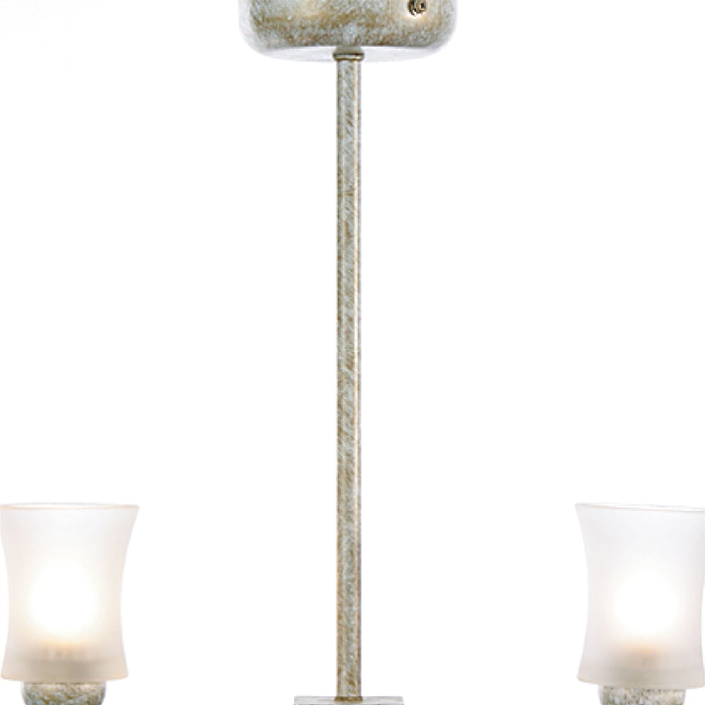 Diyas Toscano 65cm Semi Flush 4 Light G9 White/French Gold/Frosted Glass
