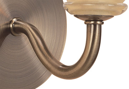 Mantra Sphere Wall Light Switched 1 Light G9, Antique Brass