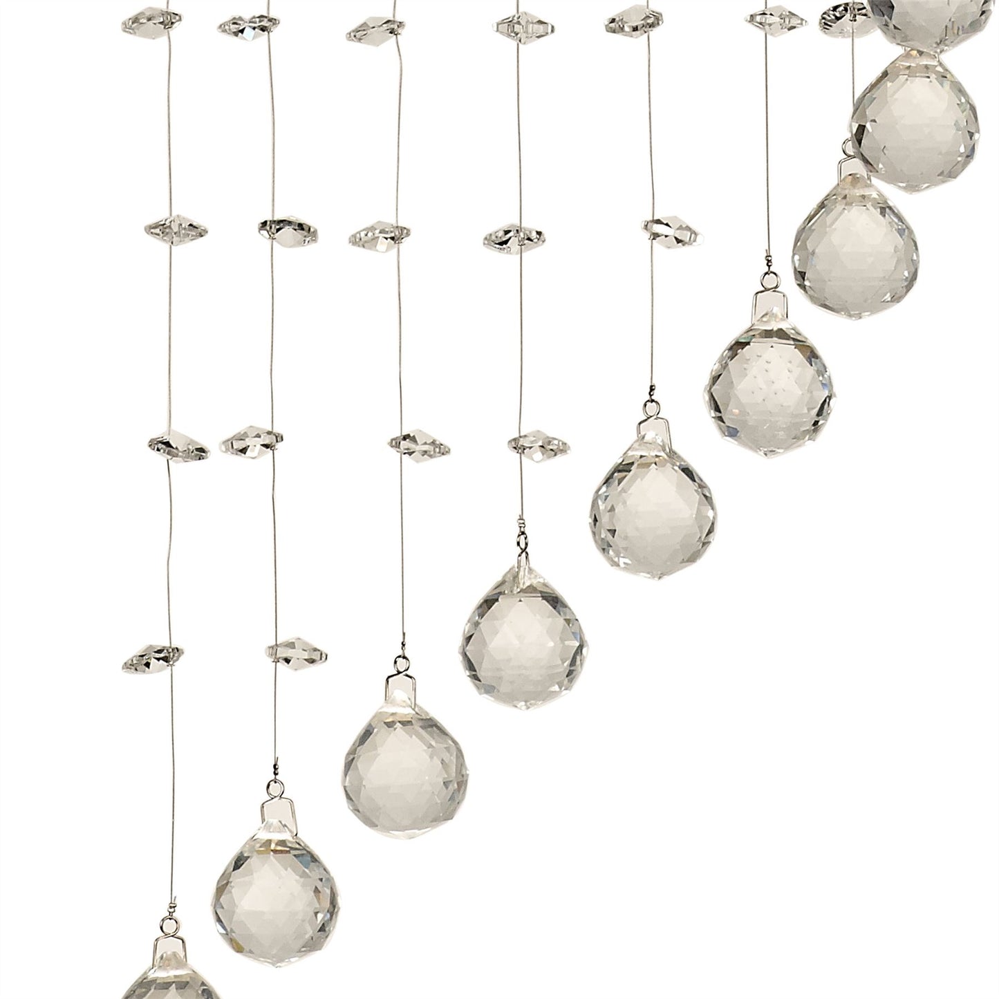 Diyas Colorado 25cm  Single-Spiral 1 Light GU10 Polished Chrome/Crystal Ceiling Pendant Light Fitting