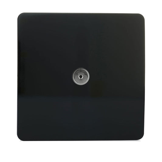 Trendi Artistic Modern Glossy Tactile TV Socket Black ART-TVSBK