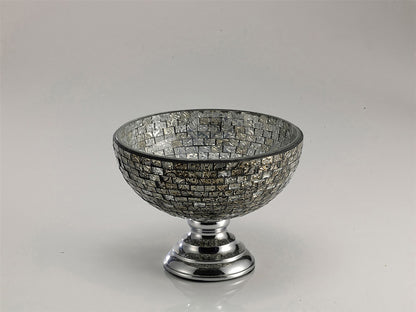 Diyas Home (DH) Celeste Mosaic Vase Polished Chrome Mosaic