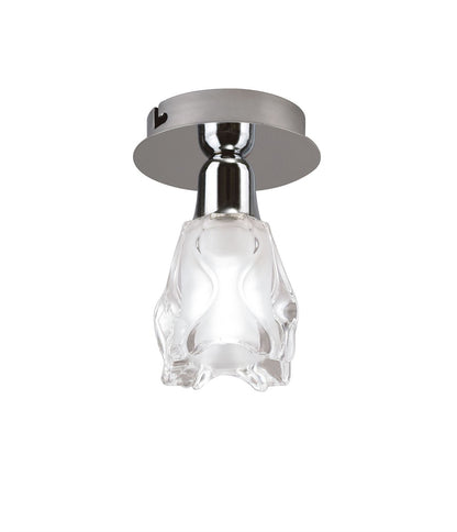 Mantra Amel 12cm Ceiling 1 Light L1/SGU10, Polished Chrome, CFL Lamps INCLUDED