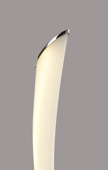Mantra Armonia 1 Light Table Lamp, 10W LED, 3000K, 750lm, Polished Chrome/Frosted Acrylic, 3yrs Warranty