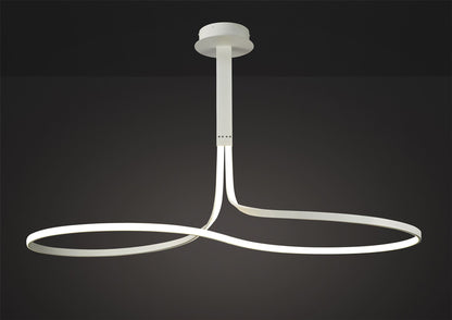 Mantra Nur XL Nur Blanco XL Rectangular Semi Flush 50W LED 4000K, 3900lm, Dimmable, White/Frosted Acrylic, 3yrs Warranty Ceiling