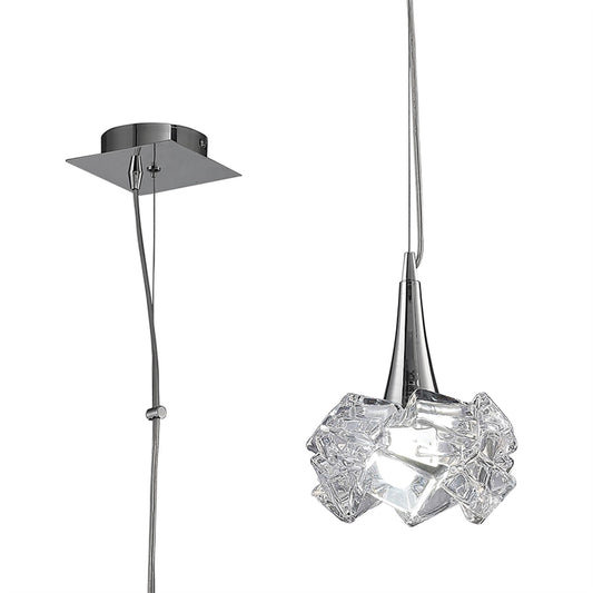 Mantra M3963 Artic Pendant 1 Light E27 Large, Polished Chrome