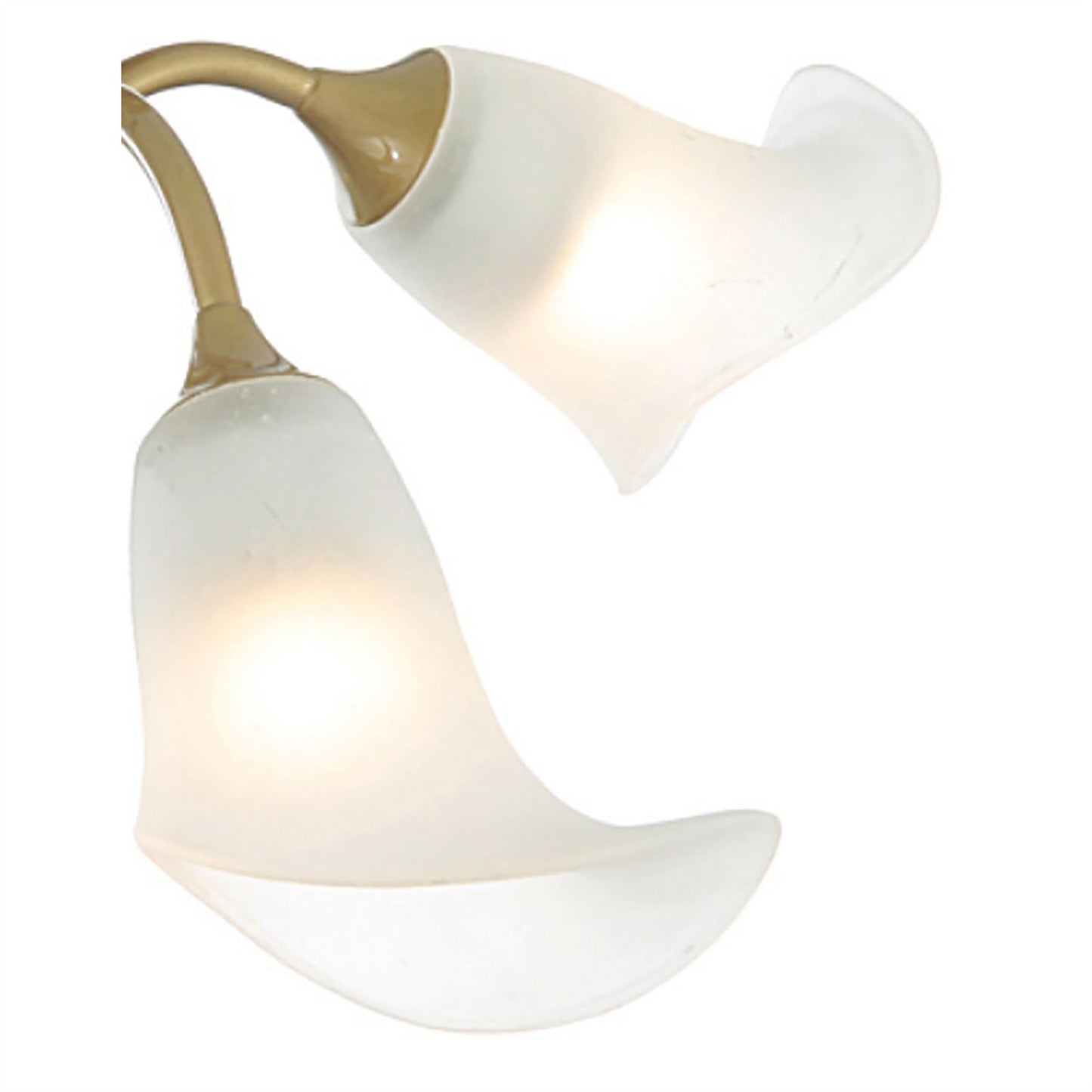 Diyas Ancona 47cm Semi Flush 4 Light G9 Satin French Gold/Frosted Glass