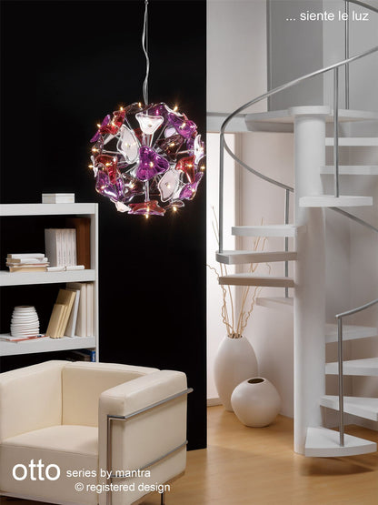 Mantra Otto 46cm Pendant 41 Light G4 Sphere, Polished Chrome/Frosted Glass, NOT LED/CFL Compatible