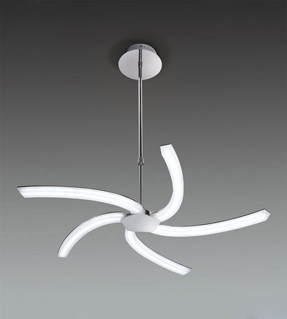 Mantra M3560 On Telescopic 30W LED 3000K, 3000lm, Polished Chrome/Frosted Acrylic, 3yrs Warranty - M3560 Ceiling