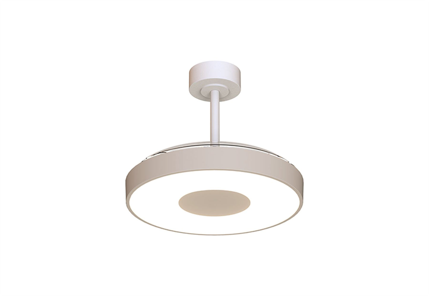 Coin Fan M 49cm 40W LED Dimmable Ceiling With Built-In 30W DC Fan, 3000-5000K Remote, APP, Alexa & Google Voice Control, 6400lm, Beige