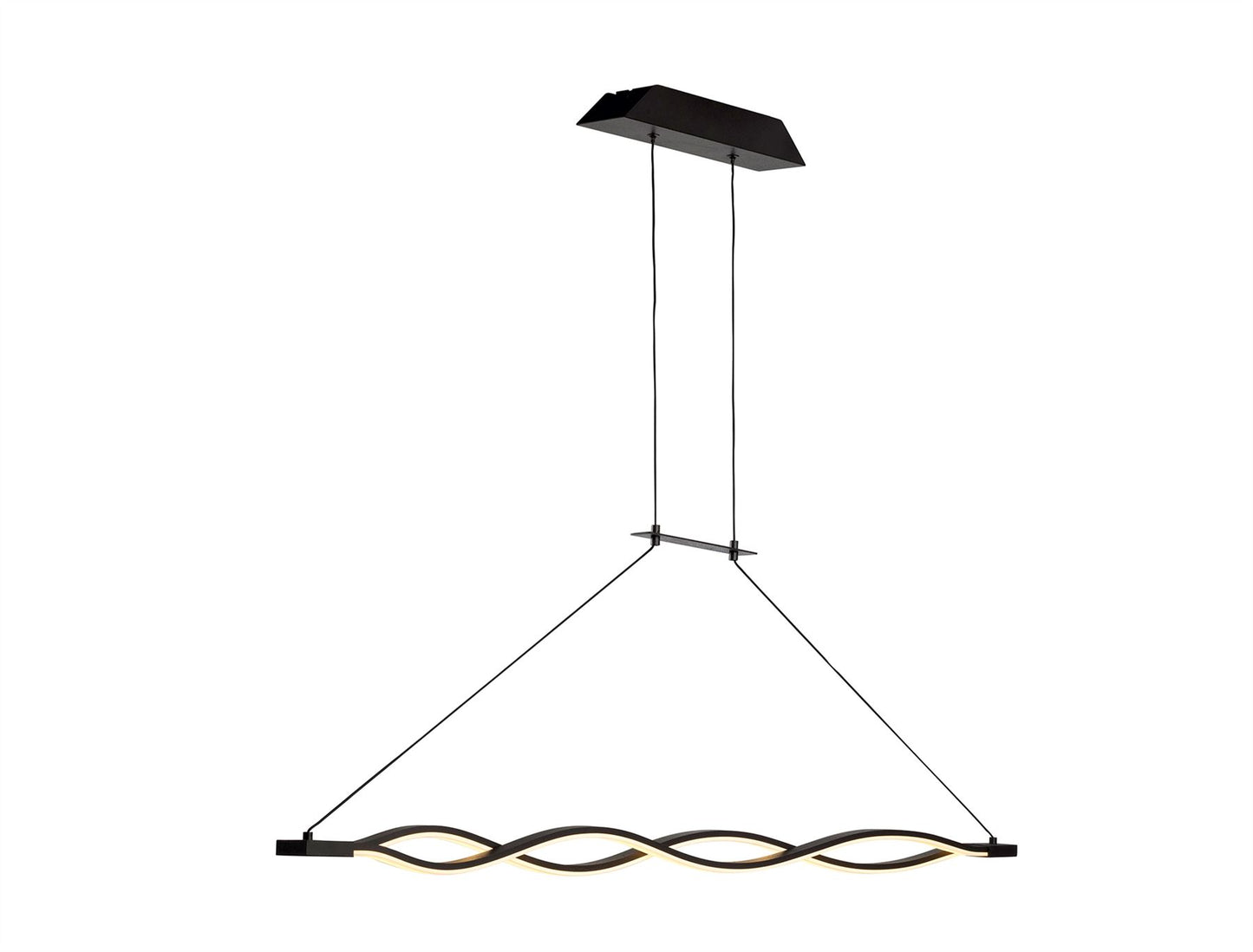 Mantra M5817 Sahara Linear Pendant 36W LED 2800K, 2520lm, Dimmable Frosted Acrylic, Brown Oxide, 3yrs Warranty