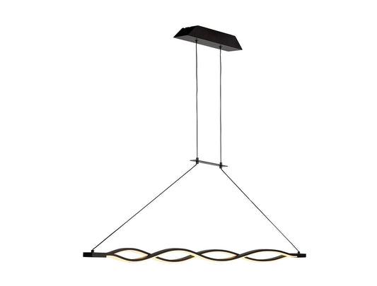 Mantra M5817 Sahara Linear Pendant 36W LED 2800K, 2520lm, Dimmable Frosted Acrylic, Brown Oxide, 3yrs Warranty