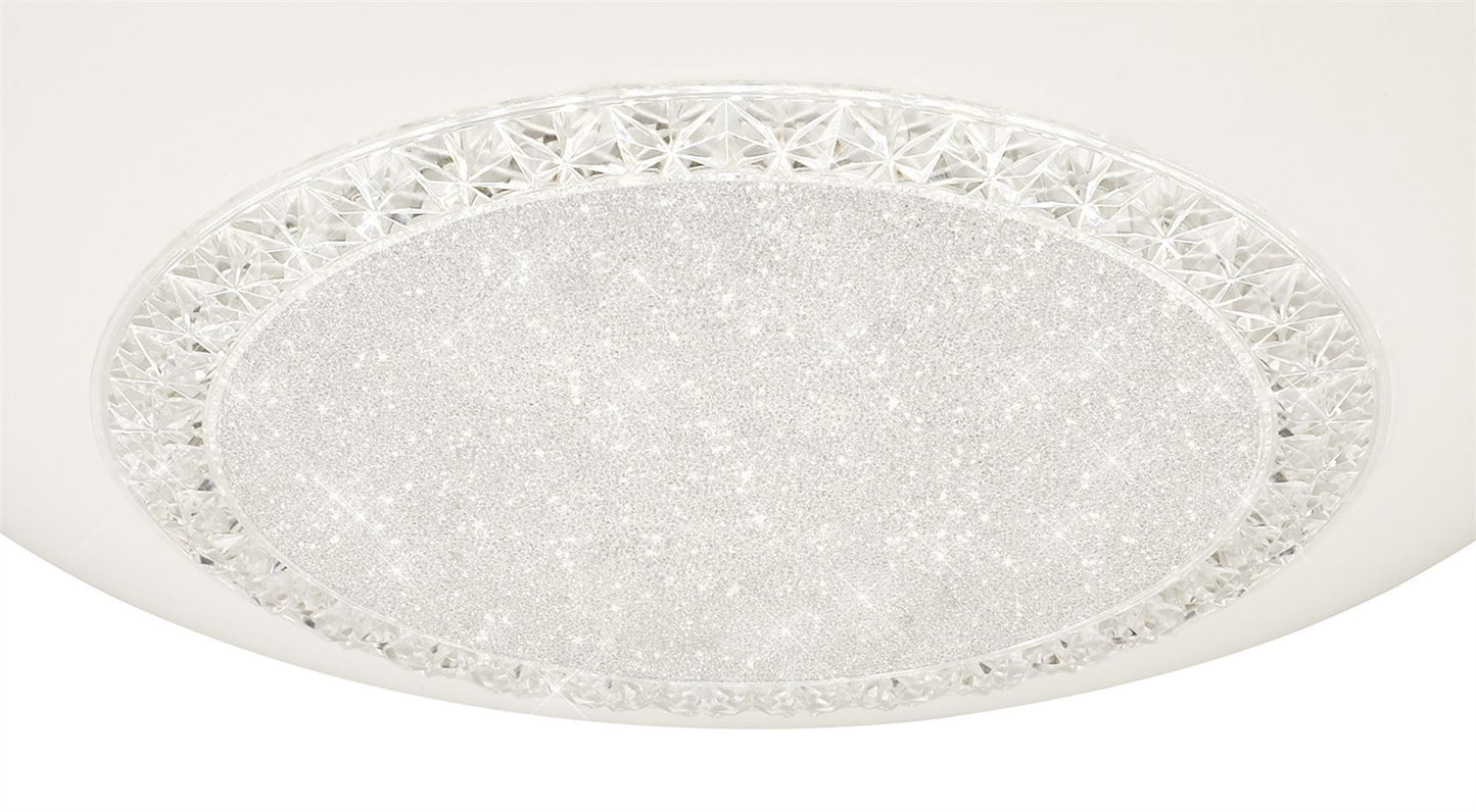 Mantra Fusion Fusion M6235 Opera Flush Ceiling Light 41cm Round, 24W LED, 3000-6500K Tuneable White, 1680lm, White, Remote Control, 3yrs Warranty