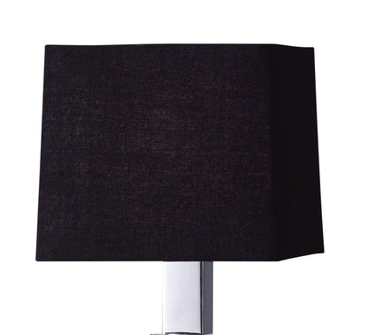 Mantra M0789 Akira Table Lamp 1 Light E14, Polished Chrome with Black Shade