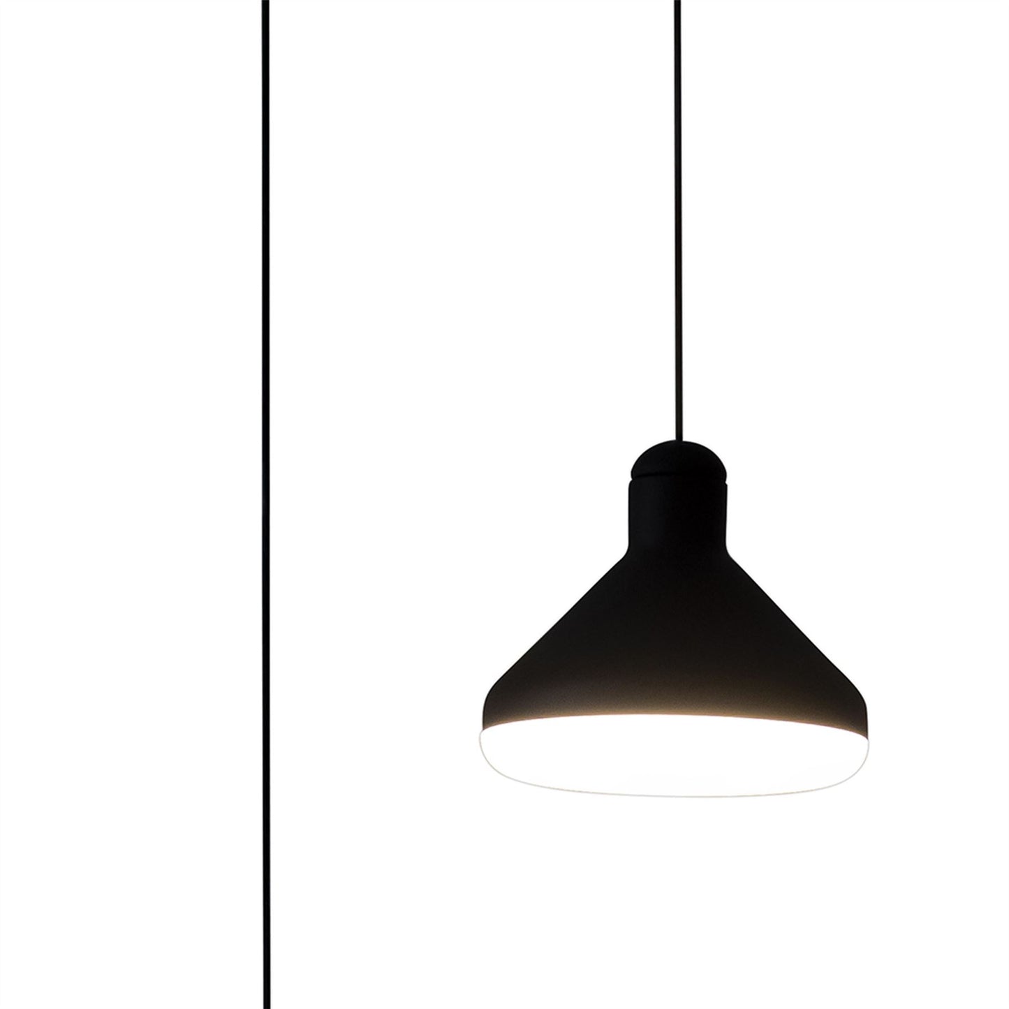 Mantra Fusion Sirio 13.5cm 1 Light Pendant, 8W LED, 3000K, 590lm, Black, 3yrs Warranty