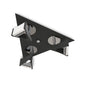 Mantra Fusion Filippo Spot Light 3 Light LED Triangular 15W 3000K, 1350lm, Matt Black/Polished Chrome, 3yrs Warranty