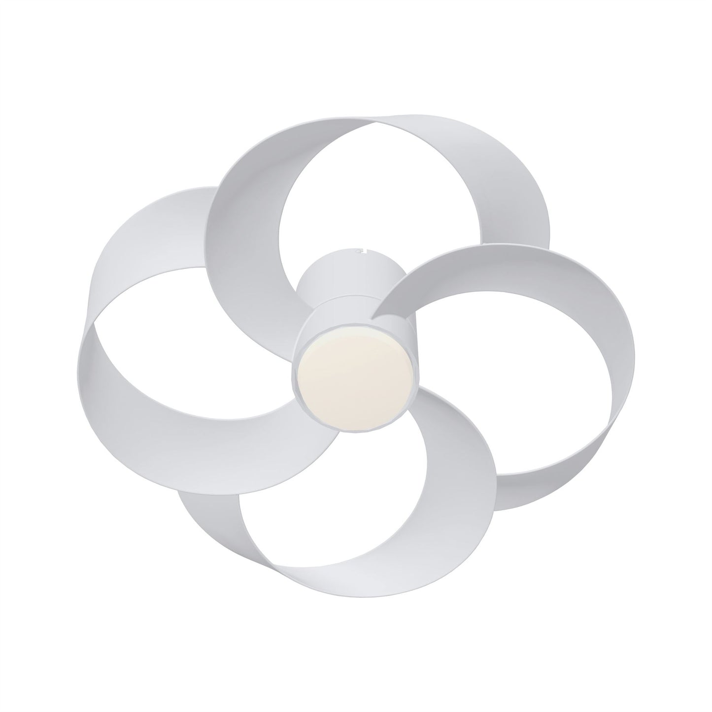 Rose 65cm 24W LED Dimmable Ceiling Light With Built-In 22W DC Reversible Fan, Remote Control 2700-5000K, 2000lm, White