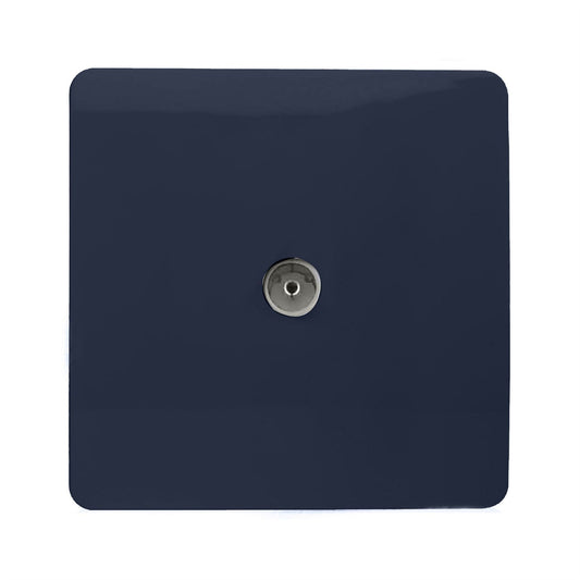 Trendi Artistic Modern Glossy Tactile TV Socket Navy