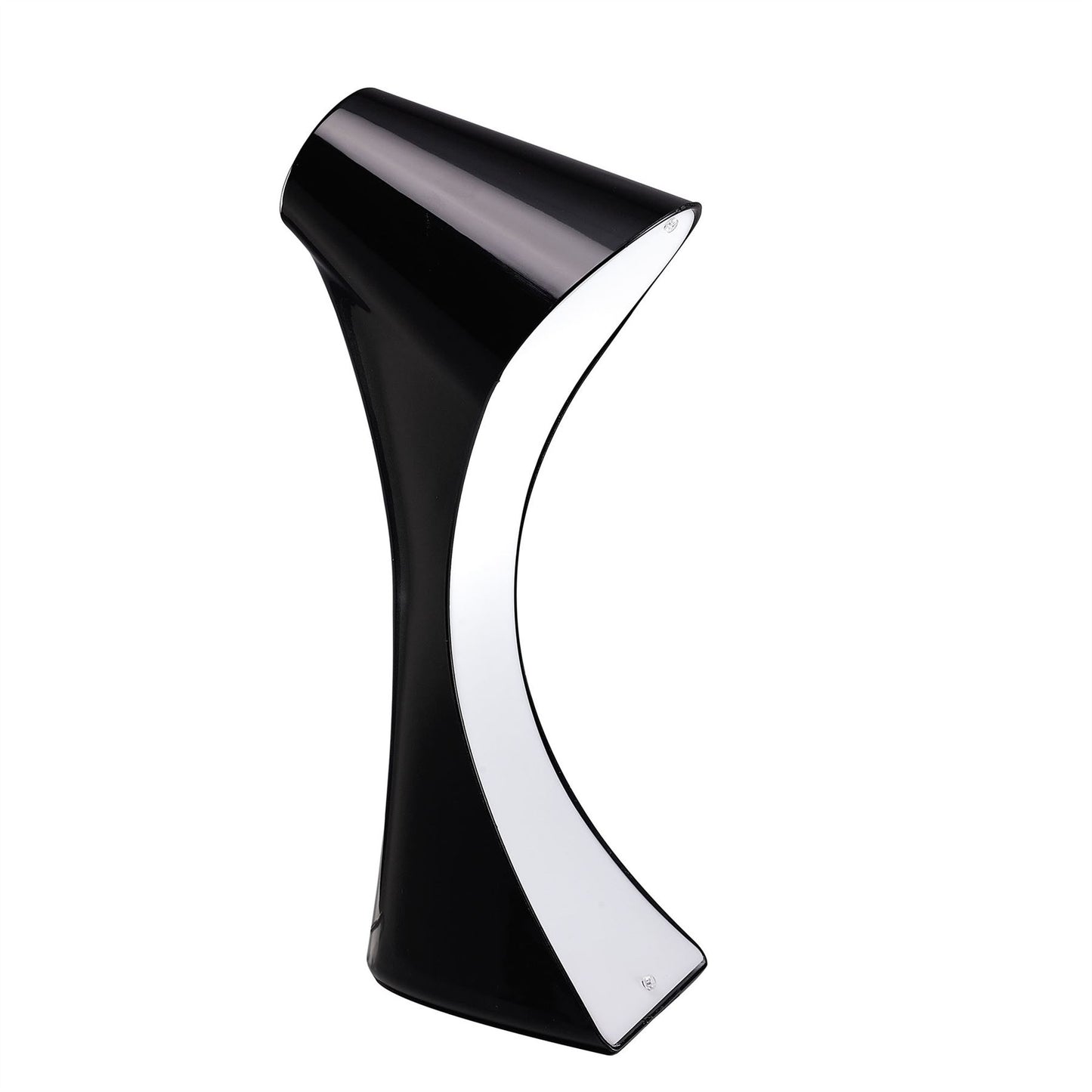 Mantra M1556 Ora Table Lamp 1 Light E27, Gloss Black/White Acrylic/Polished Chrome