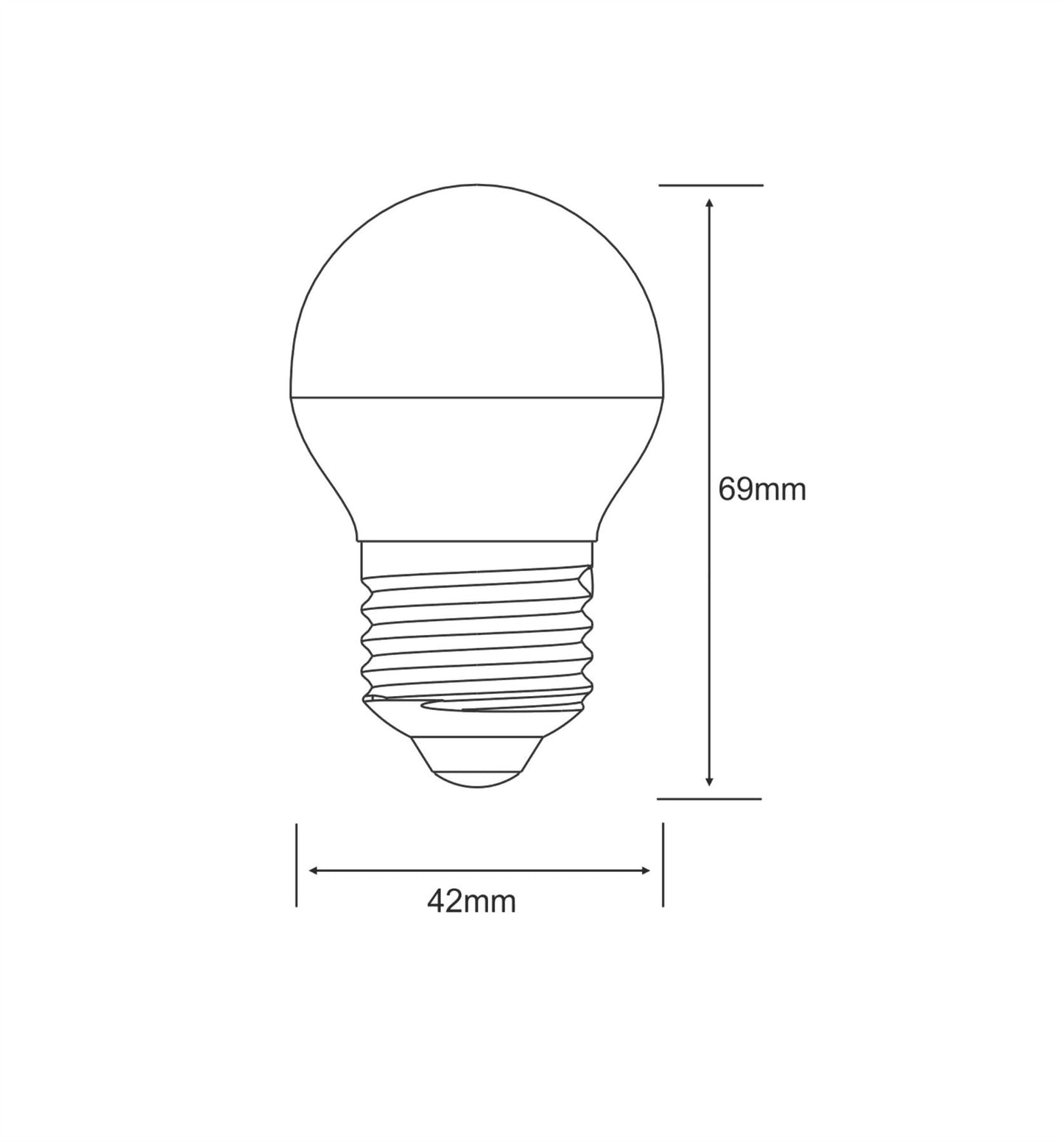 Luxram Kaleido LED Ball E27 Dimmable 3.5W Natural White 4000K, 270lm, Chrome Finish, 3yrs Warranty Crystal