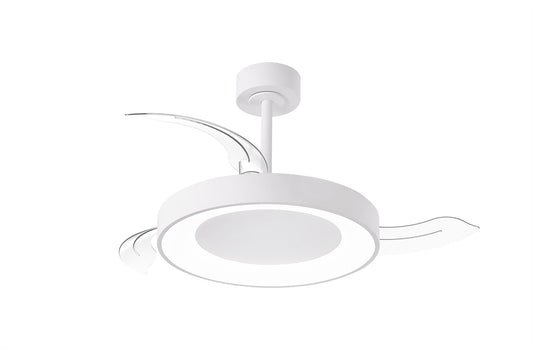 Niseko Fan S 40cm 45W LED Dimmable Ceiling Light With Built-In 25W DC Fan, 2700-5000K Remote Control, 5000lm, White, 5yrs Warranty