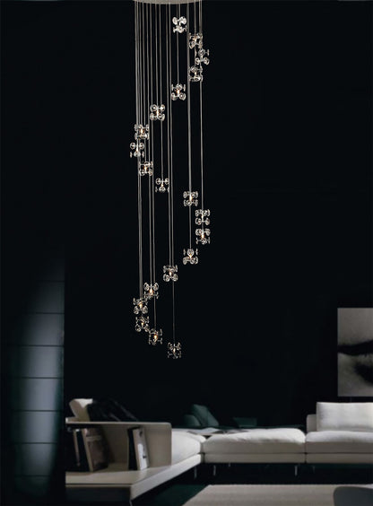 Diyas Nico 55cm  20 Light G4 Polished Chrome/Crystal Ceiling Pendant Light Fitting