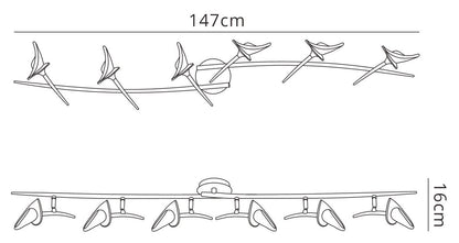 Mantra Flavia Linear Spot Light 6 Light G9 with Adjustable Heads, Polished Chrome