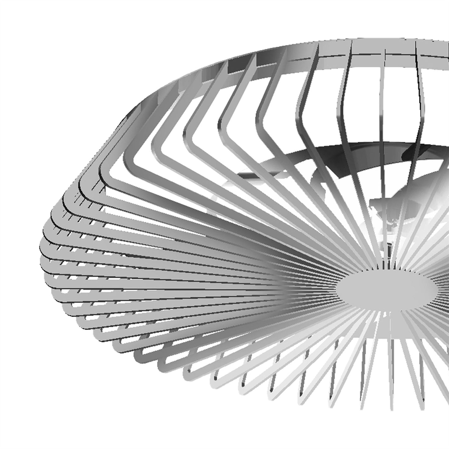 Himalaya 63cm 70W LED Dimmable Light With Built-In 35W DC Reversible Fan, Remote, APP & Alexa/Google Voice Control, 4900lm, Silver, 5yrs Warranty